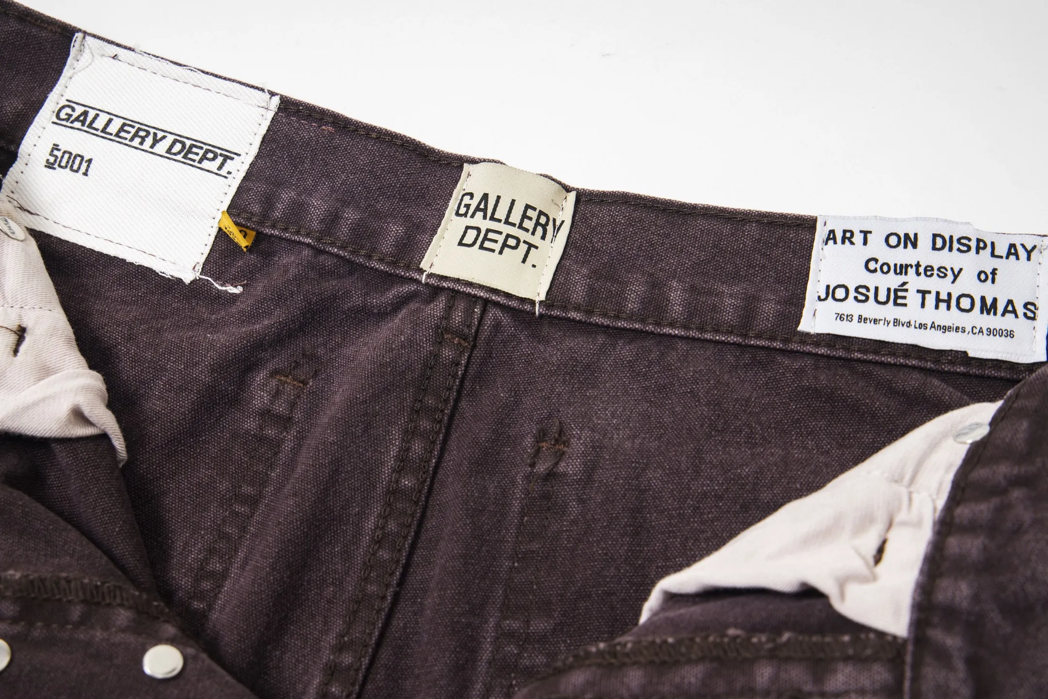 #8175 P250💰 GALLERY DEPT American retro splash-ink splicing micro-horn logging overalls raw-edged jeans - Original purchase and pattern making to truly restore the ultimate texture of Vintage - Original hardware accessories, washed and other elevators, QR code analysis are all purchased from the original factory, high degree of restoration, welcome to compare with a certain product ~ - Three-dimensional version Loose and comfortable, not picky about the figure, taller and slimmer, factory Seiko, original factory quality control, same style for men and women, can be matched with couples Versatile recommendation: must-have jeans for all seasons Size: S-XXL (28-36)